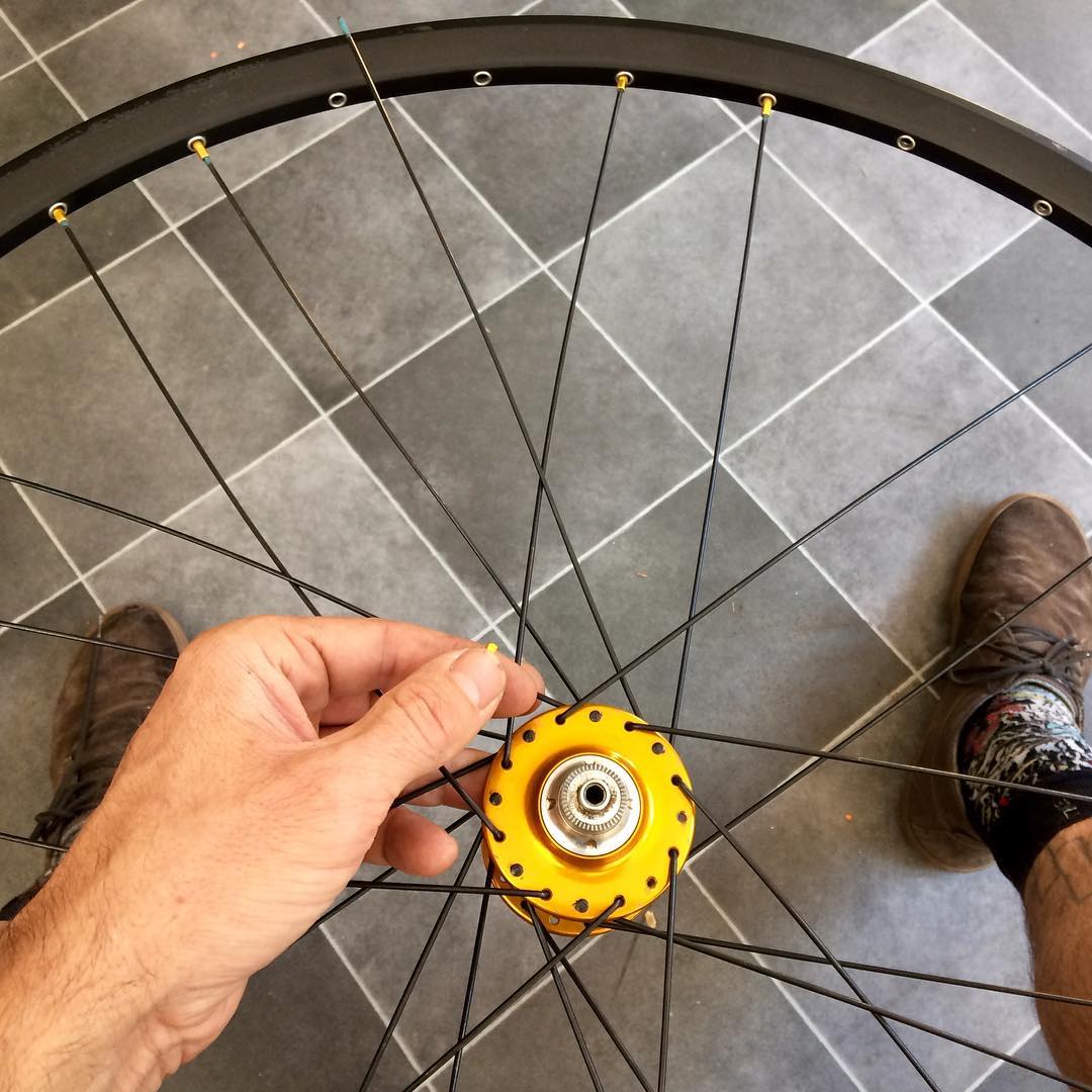 Lacing a wheel for a customer